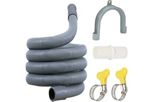 GSHUR 1.5m Universal Drain Hose Extension Pipe Kit, Replacement Drain Hose Extension for Washing Machine, Dishwasher & Other Applications