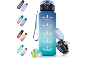 Motswedi Botella Agua, 500/1000/1500ml Sin BPA, Botella Agua Gimnasio con Pajita, Reutilizable, Botella de Agua, a Prueba de Fugas, Cantimplora, Botella Gimnasio para Gym, Escuela, Yoga, Camping