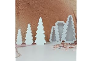 BAFIWU Silikonformen Gießformen Weihnachten, Silikonform Tannenbaum Gießform Weihnachtsbaum, Giessformen Silikon Zum Gießen Weihnachten für DIY Handwerk,Kerze, Seife (A)