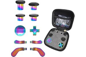 YUNMGALH Thumbsticks D-pads Paddles Trigger Buttons Replacement for Elite Series 2 Model1797 & Elite Series 2 Core Controllers (10 IN 1 Rainbow)