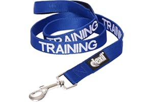 DEXIL TRAINING (Dog In Training/Do Not Disturb) Blue Colour Coded 60cm 1.2m 1.8m Luxury Neoprene Padded Handle Dog Leads PREVENTS Accidents By Warning Others Of Your Dog In Advance (1.2m)
