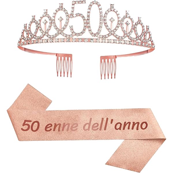 Corona Compleanno Bambina 5 Anni - Fascia Elastica Con Scritta, Multicolore - Foto 7