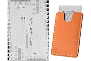 LIQWEI Guitar Action Gauge, Guitar String Action Gauge, Guitars Actions Gauges Ruler Luthier Tools, Bass String Height Gauges Setup Tools for Electric Bass and Acoustic Guitars