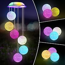 Campanelli Eolici Solari, Campanelli Eolici Solari A LED Che Cambiano Colore, Da Appendere, Per