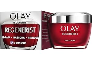 Olay Regenerist Crema Viso Notte. Crema Idratante Attiva Antirughe e Rassodante per la Cura della Pelle con Niacinamide e Peptidi Anti-Età. Rassoda, Rigenera e Idrata. Senza Profumo. 50 ml