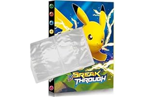 BSDPPT Album cartella da Collezione, Raccoglitore Carte, Album Libro per Cards Trainer, 30 Pagine e può Contenere 240 Carte（GAT1)