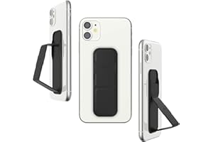 CLCKR Soporte de teléfono Universal con Agarre Delgado y múltiples Modos de visualización para iPhone 15/14/13, Samsung S22, Huawei, LG teléfonos, tabletas y más, Negro Liso