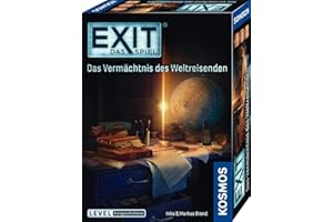 ‎KOSMOS KOSMOS 682828 EXIT - Das Spiel - Das Vermächtnis des Weltreisenden, Level: Fortgeschrittene, Escape Room Spiel, EXIT Game für 1-4 Spieler ab 12 Jahre, EIN einmaliges Gesellschaftsspiel