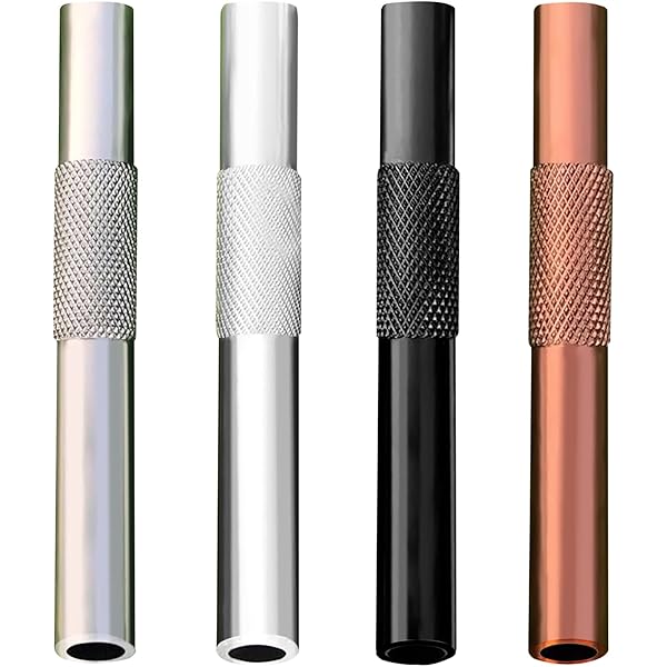 M&M Smartek Mini Staubsauger Röhrchen - Edelstahl Snuff Dosierer 6cm