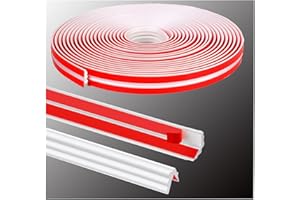 WZERHO Coving for Ceilings Safety Edge & Corner Guards Flexible Moulding Trim Self Adhesive Wall Trim TPE Quadrant Trim White Wall Corner Guards Edge, for Table Edge Door Frame Wall Baseboard