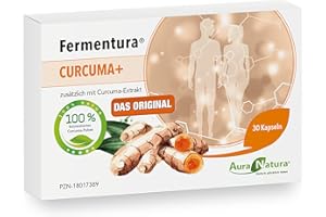 ‎AURA NATURA Aura Natura® Fermentura Curcuma Plus - Curcuma Kapseln Hochdosiert - Fermentiert - Enthält Curcumin - Vegan und ohne unerwünschte Zusätze- 30 Kapseln, 1er Pack