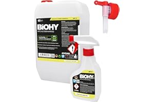 BIOHY Auto Shampoo (Lattina da 6 Litri) + flacone Spray e Rubinetto | Detergente concentrato a Base di Alcool | Detergente Universale | Detergente Biologico Professionale (KFZ Autoshampoo)