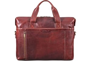 ROYALZ 'Seattle' Grande borsa a tracolla in pelle da uomo valigetta vintage per laptop da 15.6' borsa messenger business
