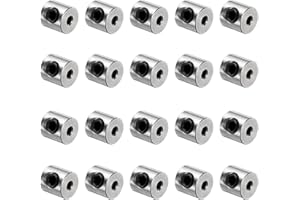 QUARKZMAN 20pz Collari a Vite per Albero da 2mm, Diametro Esterno 7mm, Larghezza 7mm, Collare di Arresto per Trapano, Collari di Profondità per Punte da Trapano in Acciaio Inossidabile