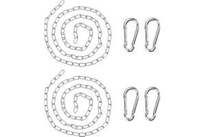 NTGRTY Cadena de extensión para silla colgante, 2 cadenas de acero inoxidable 304, cadena redonda de acero inoxidable para, macetas, jaula,pájaros, velas, valla para mascotas, cadena para perros