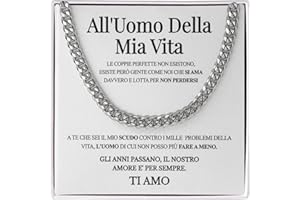 Luna Jewel Collana uomo regalo, colore oro o argento, con dedica, idea regalo san valentino per lui, regali uomo, idee compleanno, marito, fidanzato, amico, gioielli, in acciaio