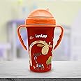 LuvLap Tiny Giffy Sippy Cup, Silicone Straw, BPA Free, 300 ml 18m+ (Orange)