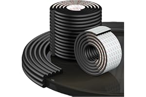 Fozobaiy Table Edge Protectors For Kids Multifunctional,Child Safety Foam Bumper Strip,Baby Proofing Edge And Corner Guard,Suitable For Glass Table,Furniture,Fireplace,Desk,Diy 6.5ft/2m(Square(Black))