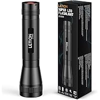 LETION Extrem Hell LED Taschenlampe S3000,1500 Lumen Zoombar Taschenlampe mit 5 Modi und langer Nutzungsdauer…