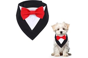 GEEHUA Nœud Papillon pour Chien - Bandana Collier Réglable - Costume Formel pour Petit Chien - Mariage et Fête pour Animaux de Compagnie