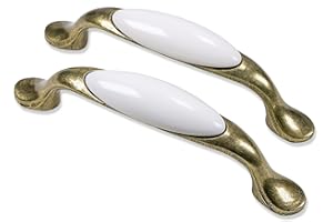 Mprofi MT 2 x uchwyty do szafek kuchennych – uchwyty do szuflad – uchwyty do szafek w stylu vintage do komody, uchwytów meblowych, uchwytów kuchennych – uchwyty porcelanowe (odstęp otworów 96 mm)