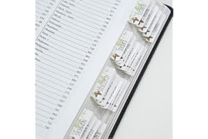 Onglets de Bible laminés pour étude de la Bible, motif papillon Prefdo 66 onglets d'index de la Bible, 34 onglets vierges, grands autocollants de livre de la Bible à imprimé ancien et nouveau