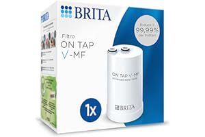 BRITA Filtro acqua rubinetto ON TAP V-MF (600L) - Riduce cloro, PFAS, 99,99% di batteri, microparticelle e metalli - per acqua buona e sicura da bere