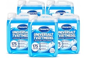 5 x 5L Universellt flytande tvättmedel, 875 tvättar, vittvätt & kulörplagg