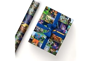 Bonamana 5 hojas de papel de regalo de 51 x 75 cm, papel de estraza duradero paquete de papel de regalo para fiestas de cumpleaños infantiles, decoración festiva (fotos irregulares)