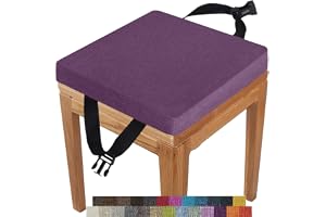 Stolsdynor med band och dragkedja, avtagbara överdrag, halksäker, 3/5/8/10/15 cm tjock stolsdyna, sittdynor, matstolar, trädgårdsstolar, kontorsstolar, inomhus, utomhus(S19,25x25x5cm)