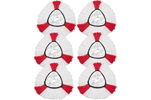 FUKMORY 6 Pezzi Testine di Ricambio Compatibile con Vileda ,Testina Assorbente Compatibili con Vileda 2 in 1 Turbo Mocio,per Mocio in Microfibra Adatta a Tutti i Tipi di paviment