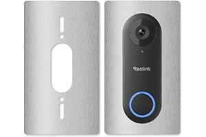 iSecur Blende passend für Reolink Akku-Videotürklingel aus Edelstahl I Video-Doorbell I Klingelschild I 90 x 160 mm I Türstation Platte für Klingel I az184