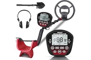 MIYAY Metal Detector Professionali - Metal Detector per Adulti e Bambini con Display Retroilluminato, Bobina di Ricerca Impermeabile da 10", Lunghezza regolabile, 5 Modalità Professionale