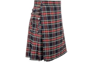 Laonajkd Escocia Falda para Hombre Vintage Highland Falda a Cuadros de Parquet Falda Plisada de Color Sólido de Estilo Escocés de para Hombre Falda Festiva Escocesa de Guerrero Medieval Moda