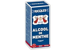 RICQLÈS RICQLES - ALCOOL DE MENTHE- Menthe poivrée - Format voyage- Fabrication française- Flacon rond 10cl