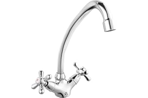 Saniworld Nostalgie Spültischarmatur Küchenarmatur Armatur Wasserhahn Spüle Küche Retro Chrom