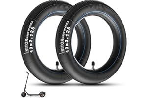 ‎AMITOR Amitor Schlauch 10x2.125 Verstärkt, 10 Zoll Schlauch E Scooter, E Roller Ersatzschlauch 10 Zoll 2.125 mit Silber Ventil Gerade, Hohe Elastizität, 2MM Verdickter & Langlebig, 2PCS