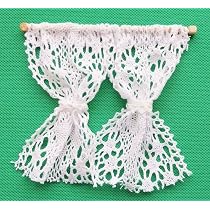 Melody Jane Puppenhaus Miniatur Vorhang Auf Schiene – Maßstab 1:12, 10,5x15 Cm, Netzstoff