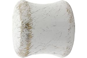 GIRASOLE HOME® Terminale a Tappo per Asta da Tenda dal Diametro di 18-20 mm 2 Pezzi in Lega di Zinco (Bianco e Oro)