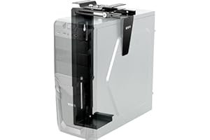 VIVO Adjustable Under Desk and Wall PC Mount, Computer Case Holder with Swivel Action and Secure Locking, Black, MOUNT-PC01