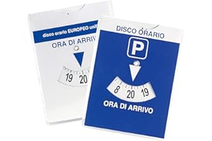 AGENDEPOINT.IT Disco horario europeo Maxi coche de aparcamiento azul 12 x 15 con cuarto D Ora bicolor