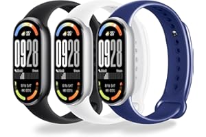 Monuary 3-10 Pack Replacement Band Compatible with Xiaomi Smart Band 10/9/8, Soft Sport Strap, Breathable, with Metal Joints, Quick Release