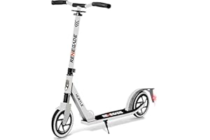 Scooter – Scooter for Teenager – Kick Scooter – 2 Wheel Scooter with Adjustable T-Bar Handlebar – Folding Adult Kick Scooter with Alloy Anti-Slip Deck – Scooter with 8” Smooth Gliding Wheels by Hurtle