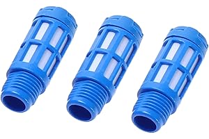 CNCTEC Lot de 3 silencieux pneumatiques 1/4" en plastique de qualité industrielle (3, plastique 1/4")