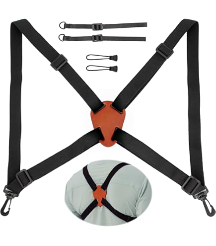 Cinghia A X Per Fotocamera E Binocolo - Imbracatura Regolabile Per Fotografi