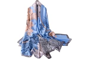 WEIGEER Silk Scarf Women Sciarpa di seta da donna, scialle fazzoletto per lunga sciarpa leggera, da spiaggia, cintura vintage scialle Christmas Decorations Scarf Belt Butterfly Shawl