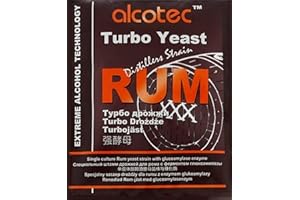 AlcoTec HUGBERT Turbohefe Rum + GA Vodka Alkohol Gärhefe Weinhefe Brennhefe gären, 1 Stück