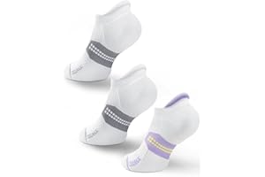 Juclise Calcetines de compresión Coolmax Bamboo para correr, invisibles, para mujer, con amortiguación, absorción de humedad, antiampollas y transpirables