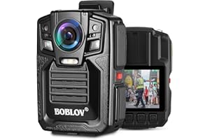 BOBLOV D7 128GB Police Body Camera, 2K 1440P GPS Waterproof Police Body Camera with Audio, 2 Batteries and Charging Dock Station and 170° Wide Angle, Night Vision Body Cam(128GB with GPS)