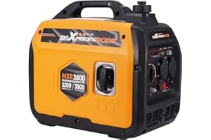 maXpeedingrods Inverter Stromerzeuger 3500W Superleise, Leicht und Mobil Benzin Notstromaggregat Stromgenerator, ECO-Modus mit 2x 230V / 2x USB / 1x 12V DC Steckdosen für RV Camping Festivals, Reise